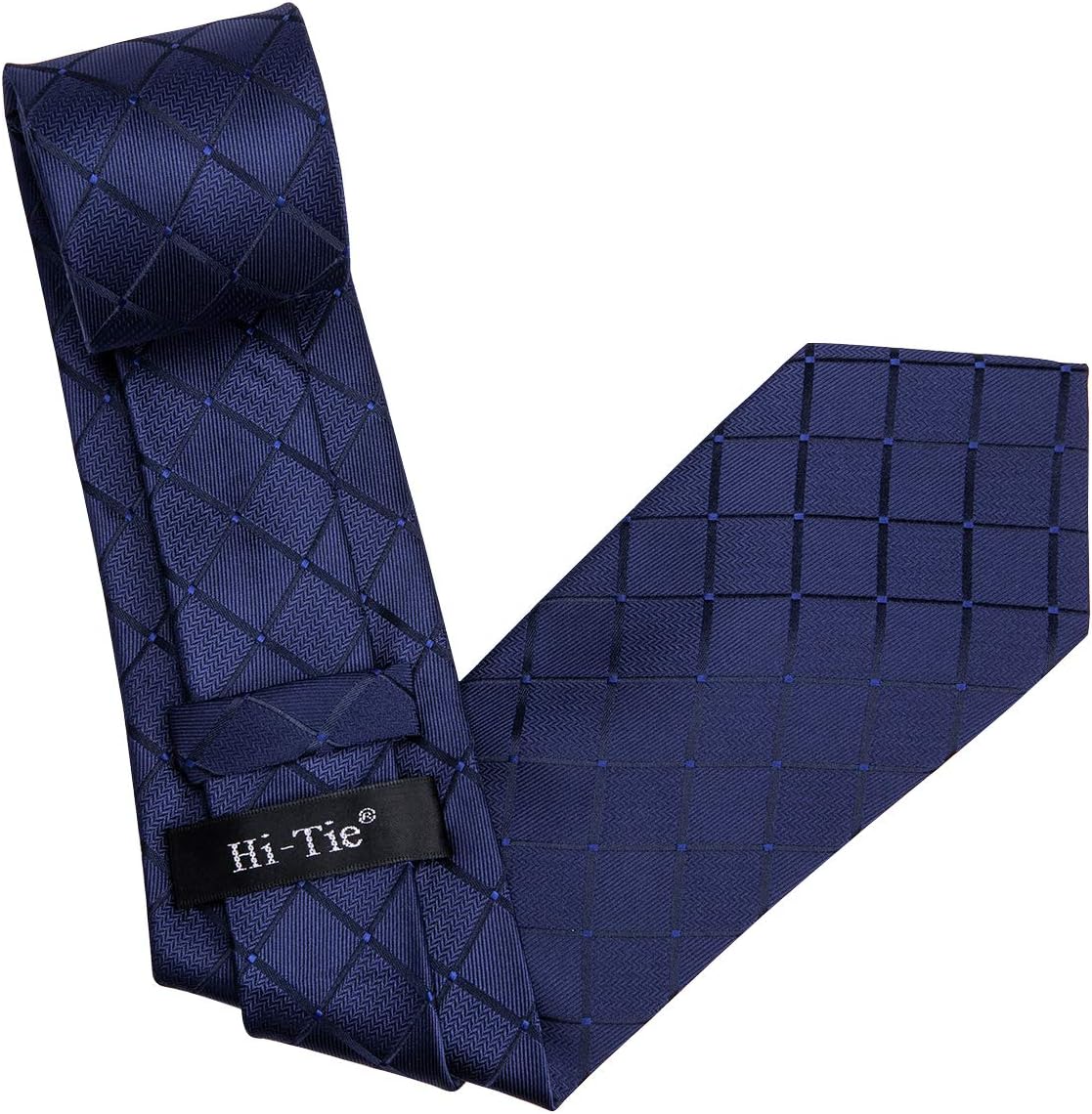 Hi-Tie Men 63inches Tie Set Extra Long Necktie Paisley Tie Pocket Suqare Cufflinks Big and Tall Men Tie