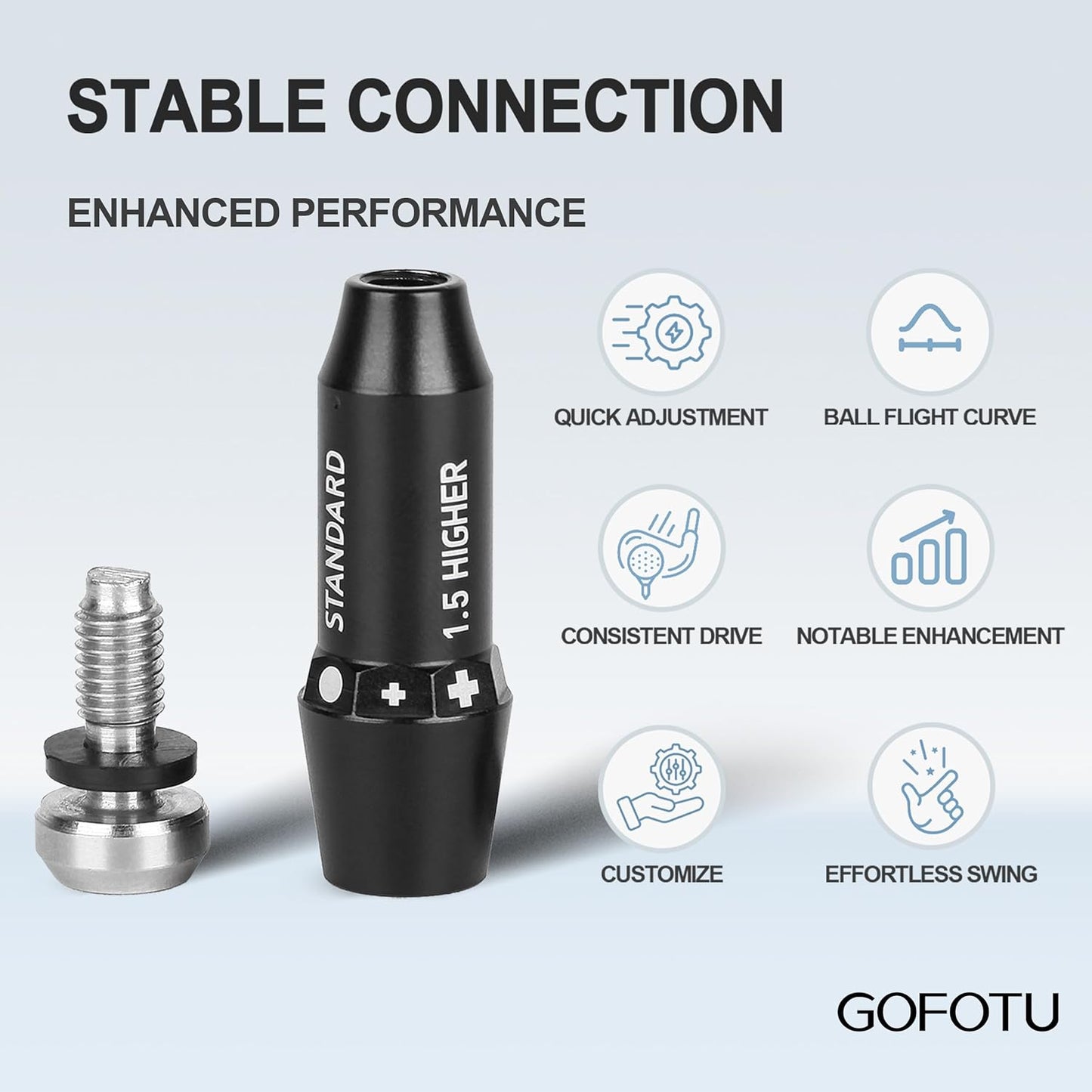 Golf Shaft Adapter Sleeve .370 HB Compatible with PXG Hybrid/Rescue Golf Shaft RH