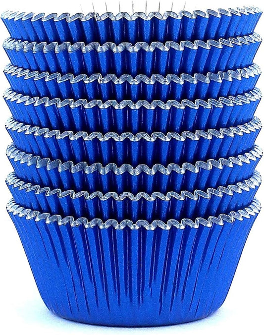 Eoonfirst Navy Blue Foil Cupcake Case Liners Baking Muffin Paper Cups 200 Pcs