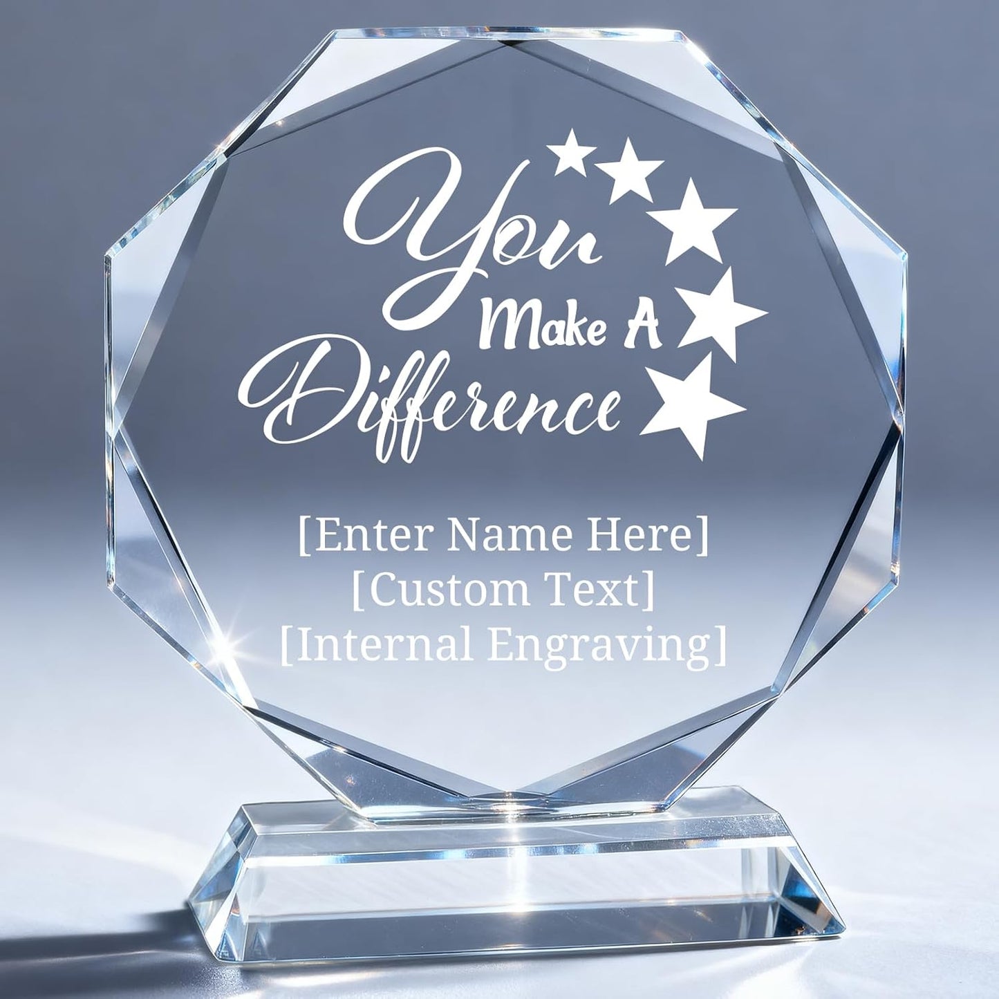 Custom Crystal Awards and Trophies – Personalized Engraved Glass Plaques for Employee Recognition, Appreciation, Farewell, Retirement, Coworker Gifts, Sports Achievements