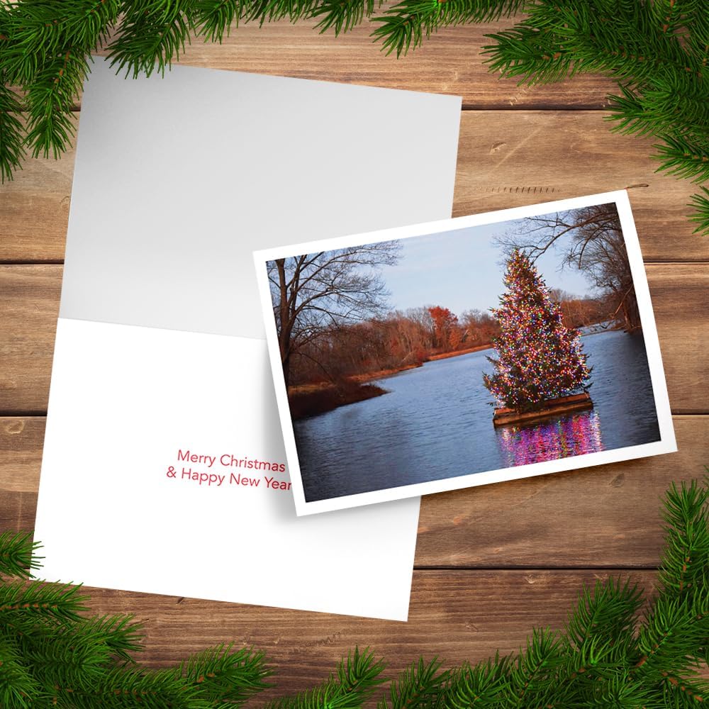 Photographic Christmas Cards, Christmas on the Pond (6 Cards with White Envelopes)