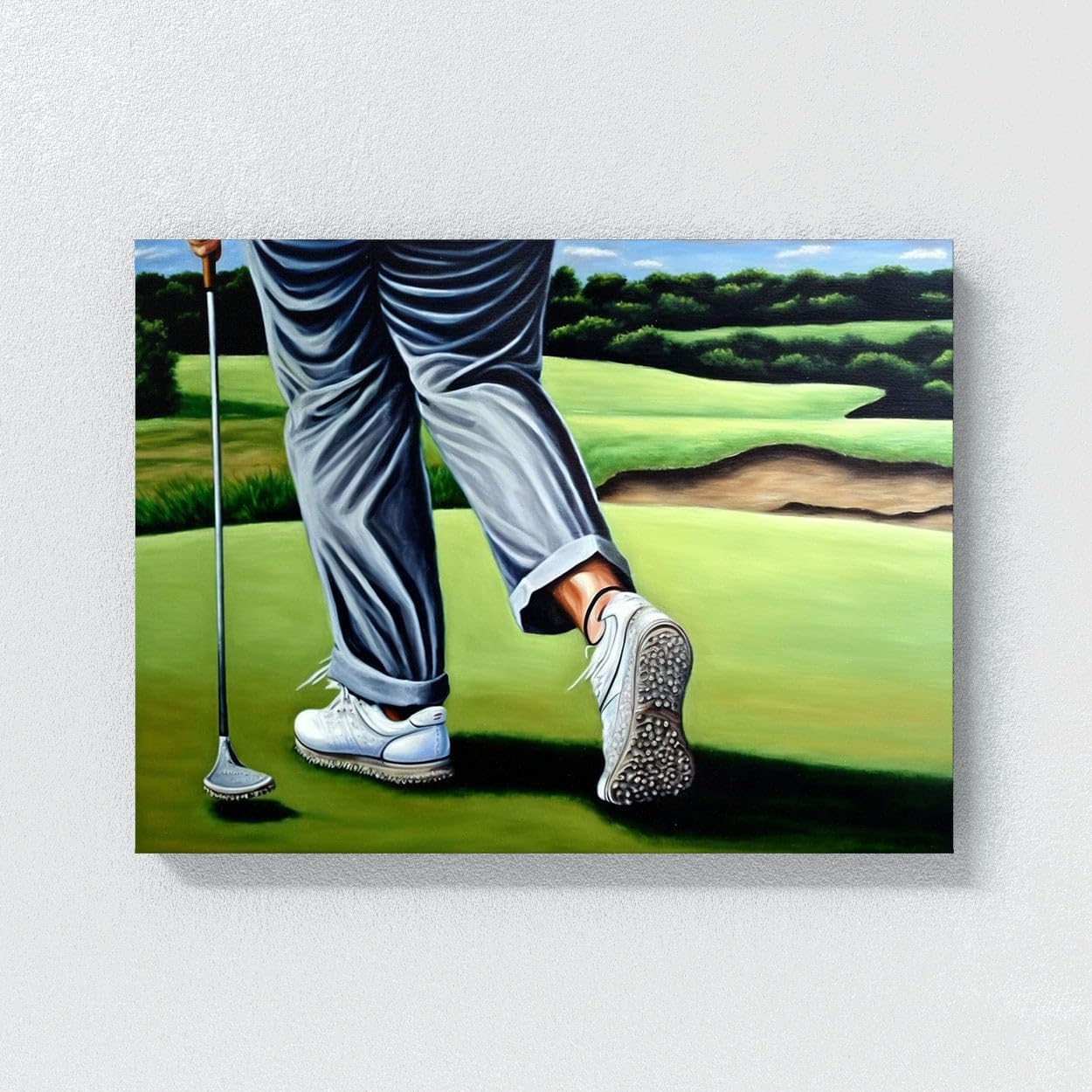 Sense Canvas Golf Scene 18 Canvas Art - Home Decor Wall Art Print Poster Painting Small 16x12 / 0.75"