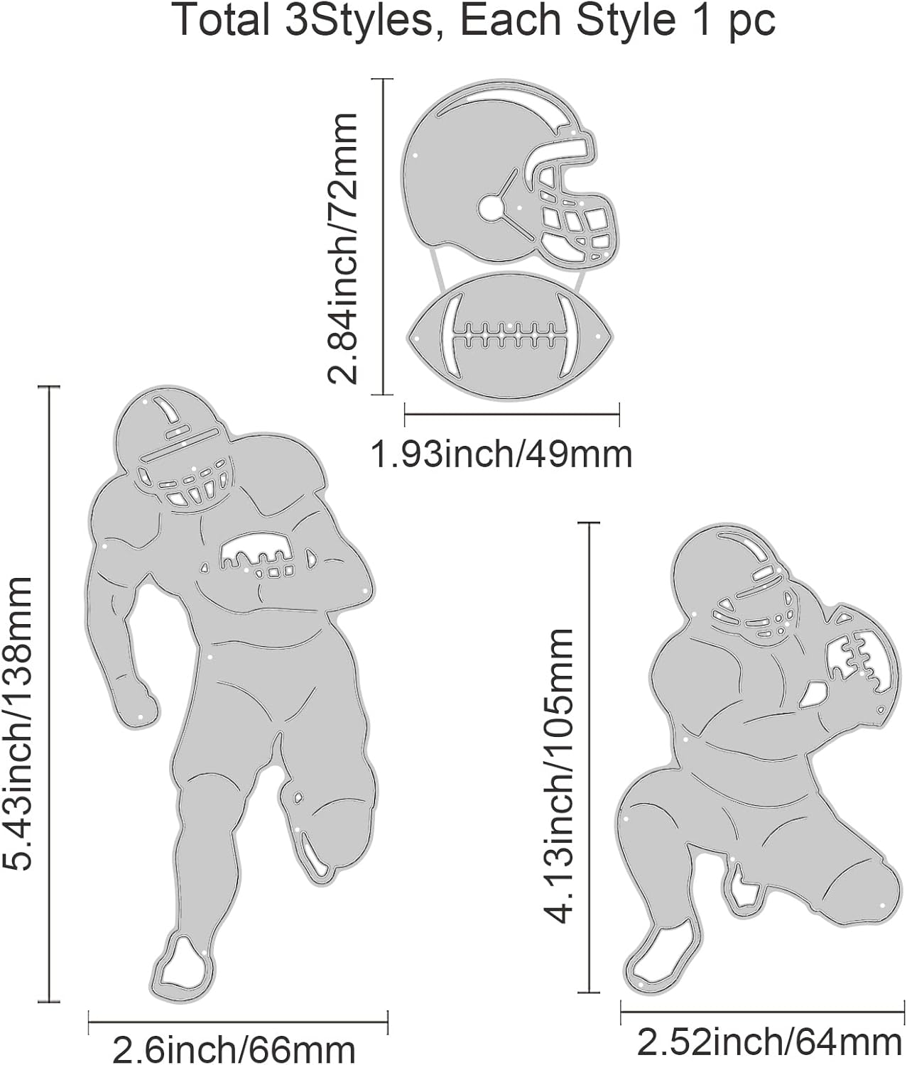 GLOBLELAND Rugby Player Cutting Dies for Card Making Rugby Cut Die for DIY Scrapbooking Journal Embossing Paper Craft Decor