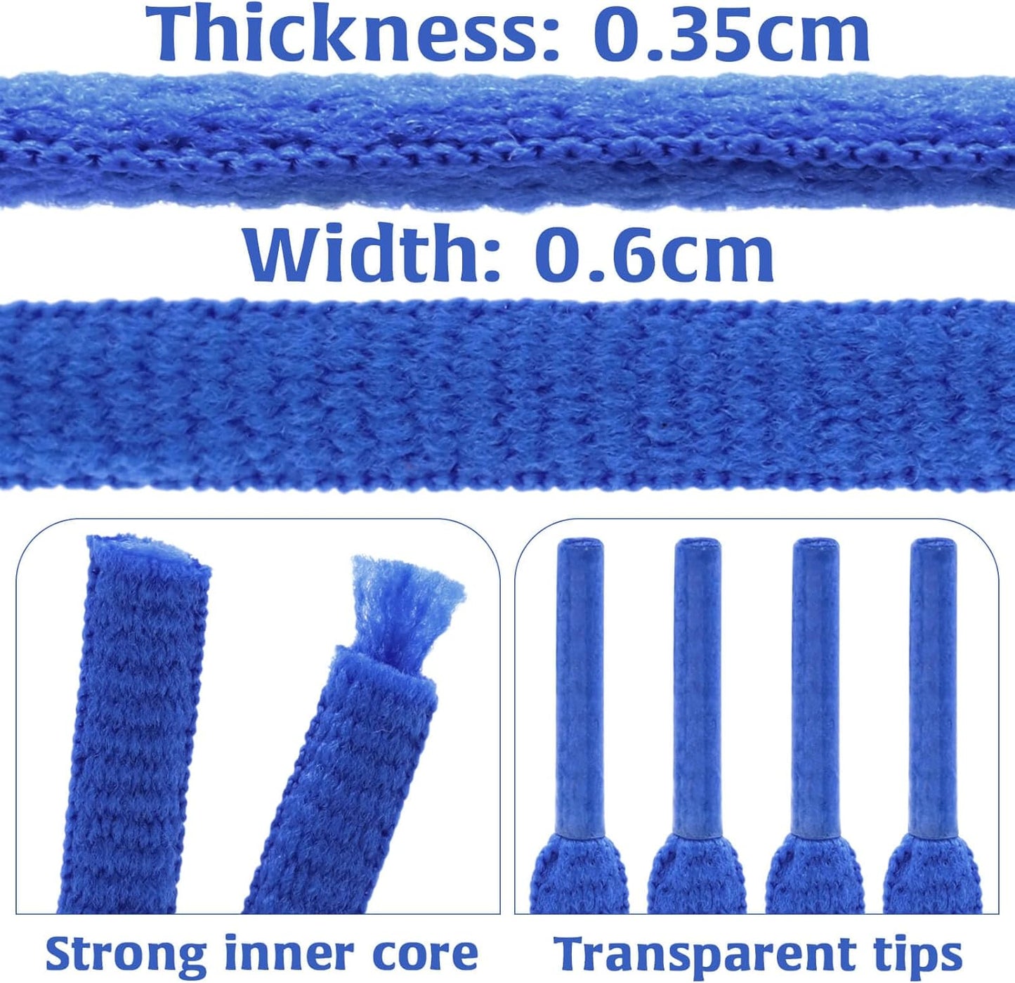 DELELE 2Pair Oval Shoes laces 42 Colors Half Round 1/4" Athletic ShoeLaces for Sport/Running Shoes Shoe Strings