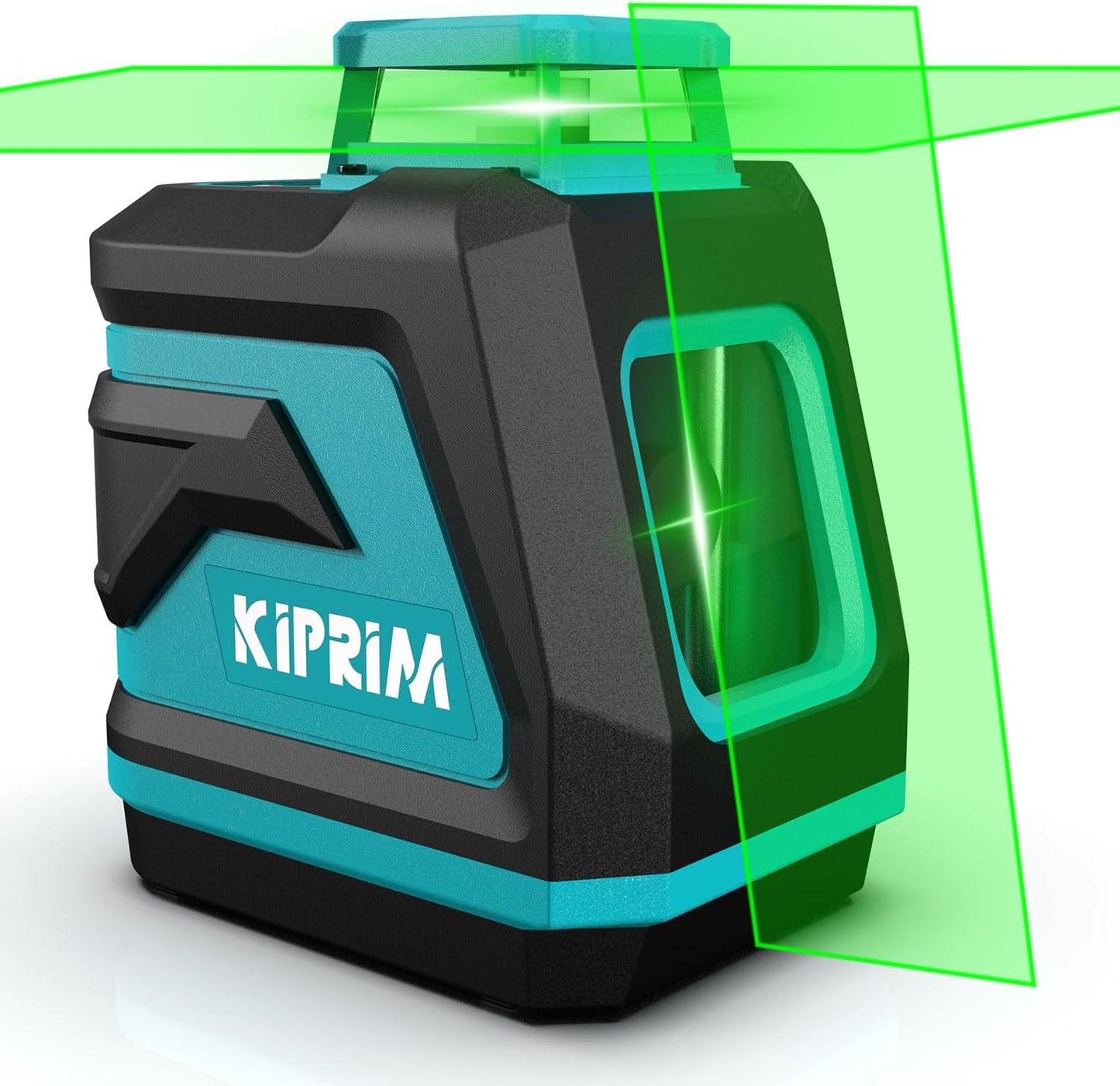 Kiprim Green Laser Level LV8D with Enhanced Visibility,5 Laser Lines,Adjustable Brightness,Manual/Self Leveling/Pulse Mode,Batteries and Carrying Pouch Included