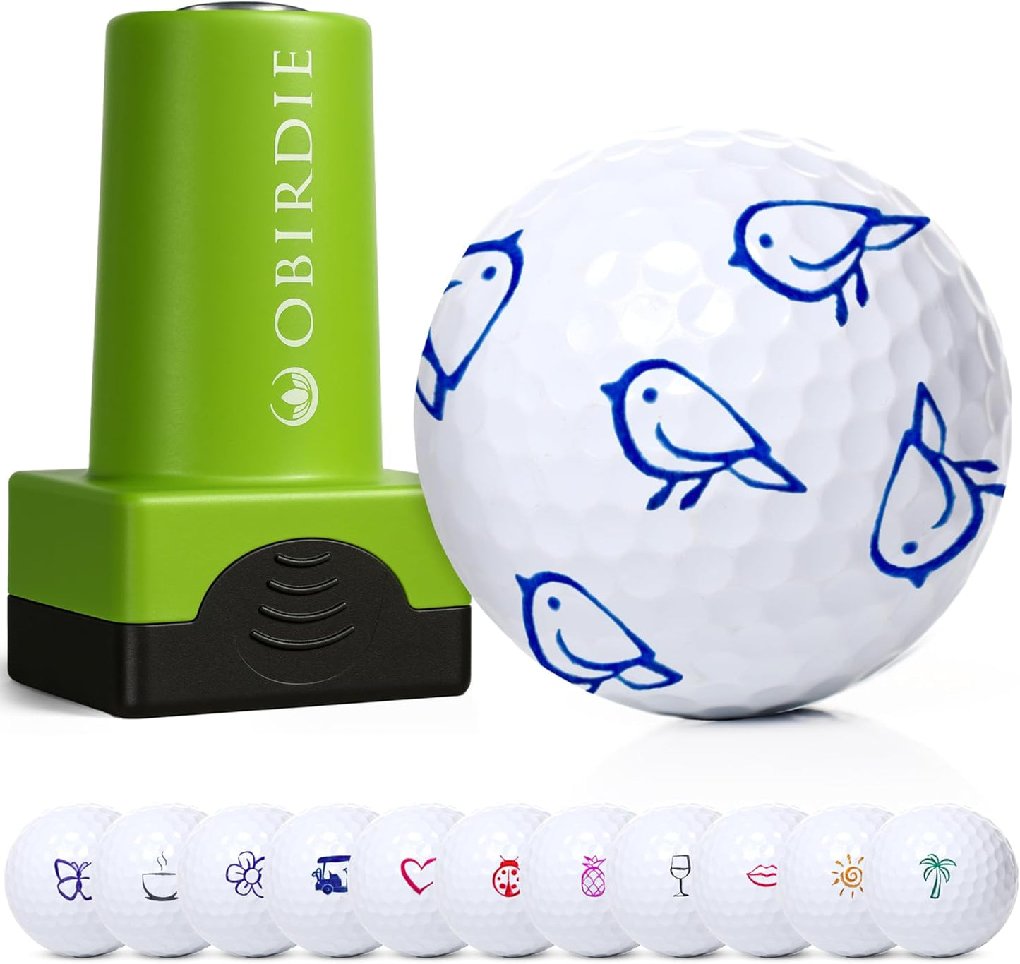 Self-Inking Golf Ball Stamp | Chic & Fun Golf Ball Stamper | Fast-Drying, Waterproof Golf Ball Marker Stamp | Reusable Golf Accessories for Women | Golfer Gifts | Golf Gadgets