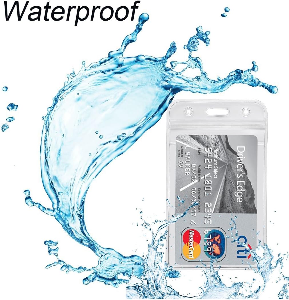 YOUOWO 2 Pack Blue Red Lanyard with Vertical ID Badge Holder,Neck Office Lanyards with Clip,for id Card Holder, id Badges Name Tag Card Holders