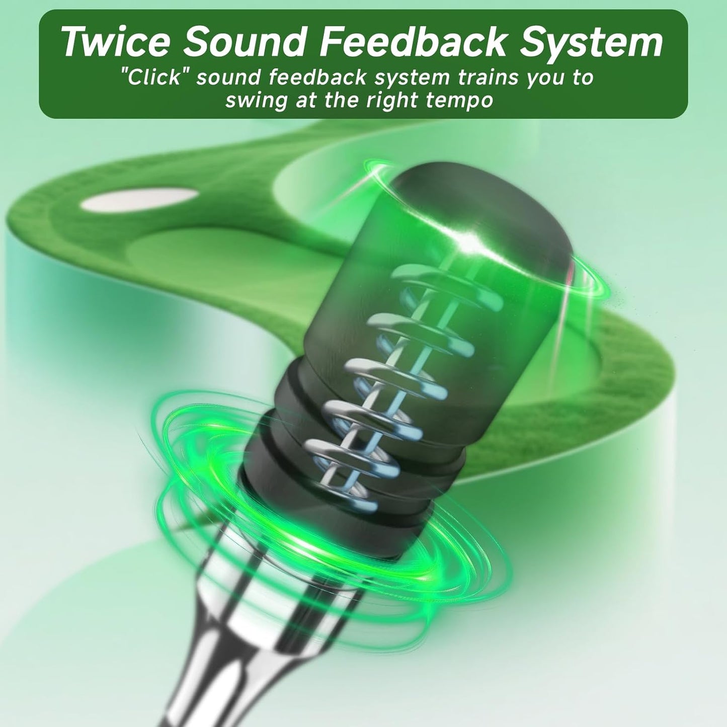 Rocalt Golf Swing Trainer, Click Stick Golf Trainer Speed & Tempo Stick for Grip/Warm-Up Training, Right-Handed Golf Training Aid with Click Sound, Helps Improve Flexibility & Maintain Balance