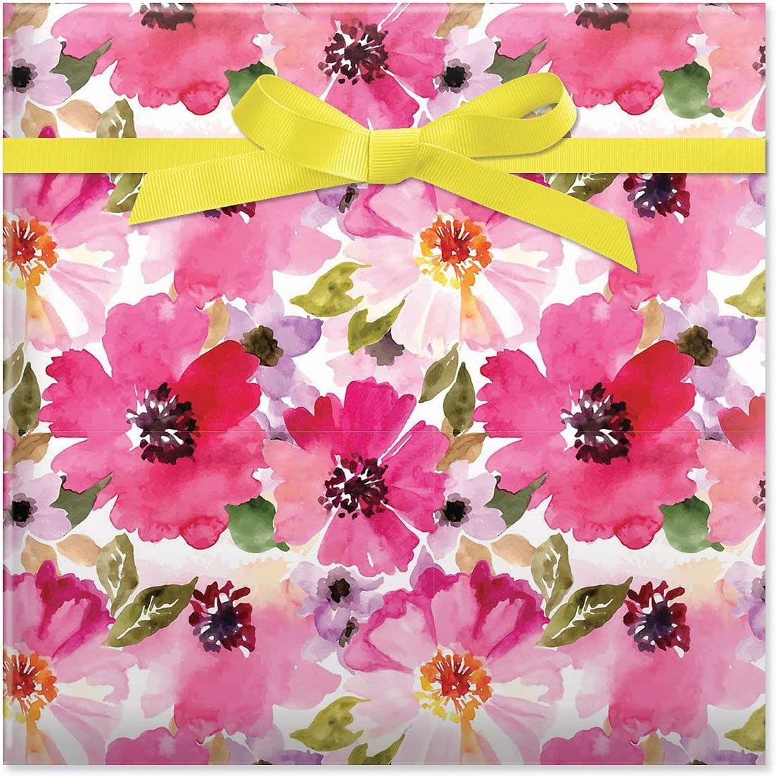 Current Perfect Pink Poppies Jumbo Rolled Gift Wrap (1 Giant Roll, 61 sq. ft.) Peek-Proof, For Birthdays, Graduations, Baby Showers and More