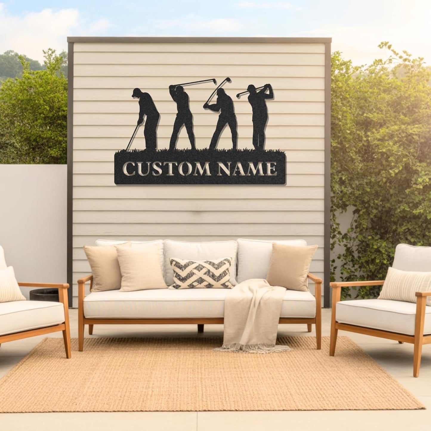 Personalized Golf Metal Wall Art, Vintage Golf Wall Decor, Custom Signs Outdoor Metal, 19th Hole Home Decor for Man Cave Garage Bar Club, Personalized Golfer Gifts for Men Dad Father