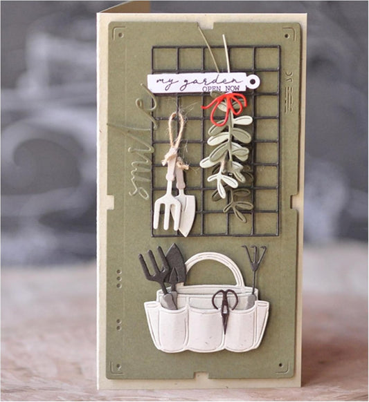 Lapoo Cutting Die for Scrapbooking, 3D Backgrounds Frame New Cutting Dies DIY Album Card Making Decor Paper Craft Metal Die Cuts Party Decorations (Kits 3 x 2.9 in)