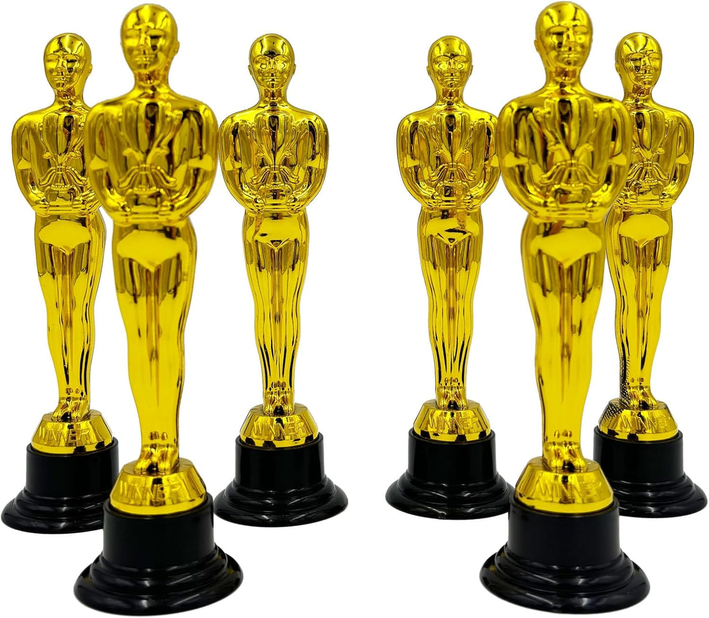 6 PCS Plastic Gold Award Trophies for Party Decorations, Party Favors, School Award, Game Prize, Party Prize and Appreciation Gifts