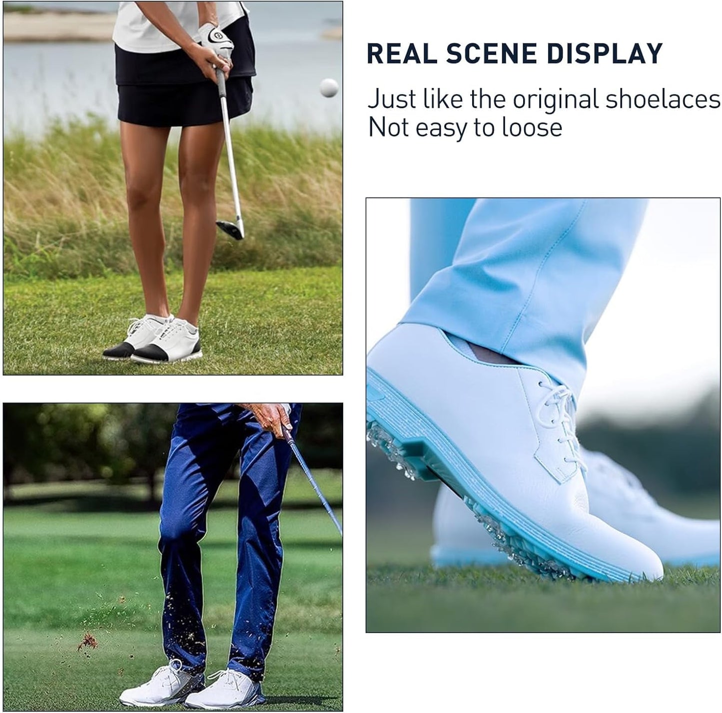 2 Pairs Cotton Golf Shoe Laces for FootJoy Sports Shoes, Round Thin Dress ShoeLaces Replacement Shoe Strings