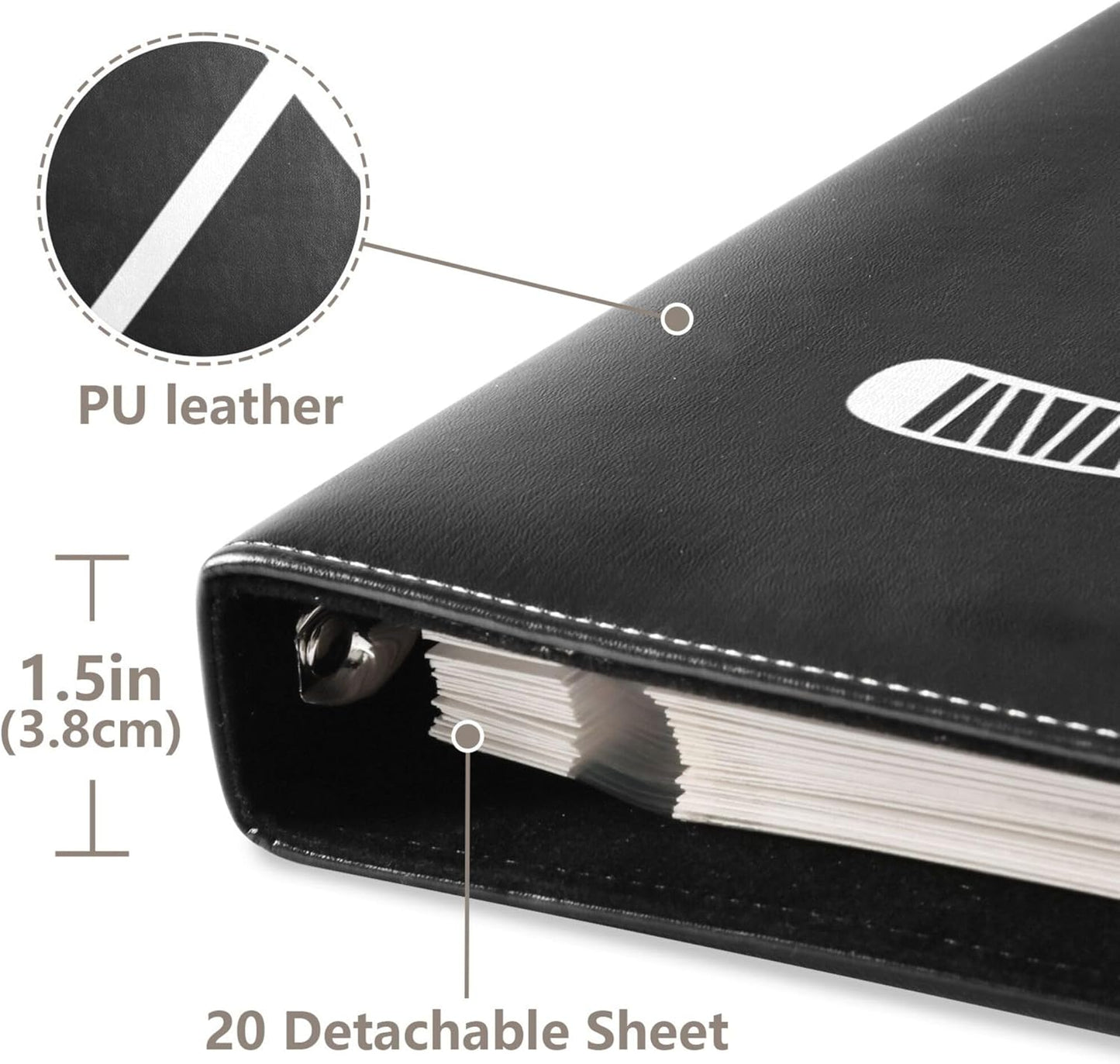 Fisyme Hockey Stick Puck Black Photo Album Self Adhesive DIY Scrapbook Album for 2x3 4x6 5x7 6x8 Pictures 20 Pages Memory Book for Family Wedding