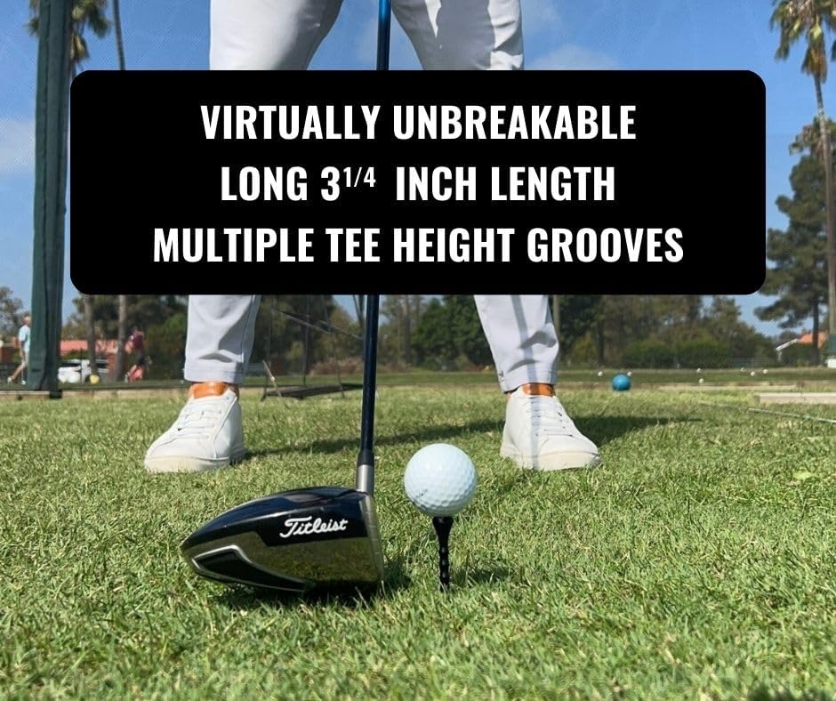 AIRGLO Pro T1 Unbreakable Golf Tees, Premium Plastic Golf Tees