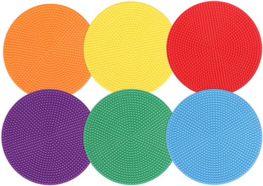 4inch & 9inch Poly Spot Markers for Agility Dot for Gym/PE Training, Dance, 6/12/24 Pcs Round Multiple Color & Size Rubber Non-Slip Spot Marker for Games, Floor Dots and Sport Activities