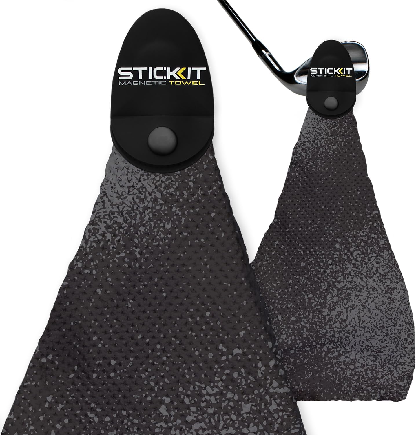 STICKIT Magnetic Golf Towel, Premium 29" Microfiber with Deep Waffle Pockets, Industrial Strength Magnet for Secure Hold to Golf Carts & Clubs, Ultra-Absorbent, Fast-Drying, Easy-Clean Design