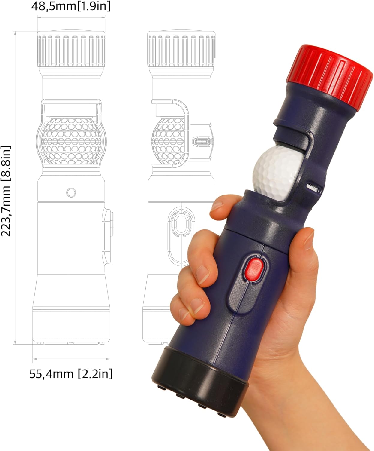 Penta AUTO Liner Golf Ball Marker Kit - 360-Degree Automatic Stencils - Men's Clearance Accessories with Line Tools and Bag - Ultimate Golfing Essentials for Precision Putting (Up to 5 Lines)