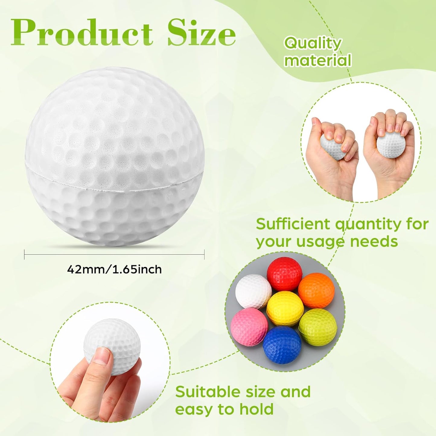 12 Pcs Foam Golf Practice Balls Soft Foam Balls for Golf Practice Realistic Feel and Flight Sport Training