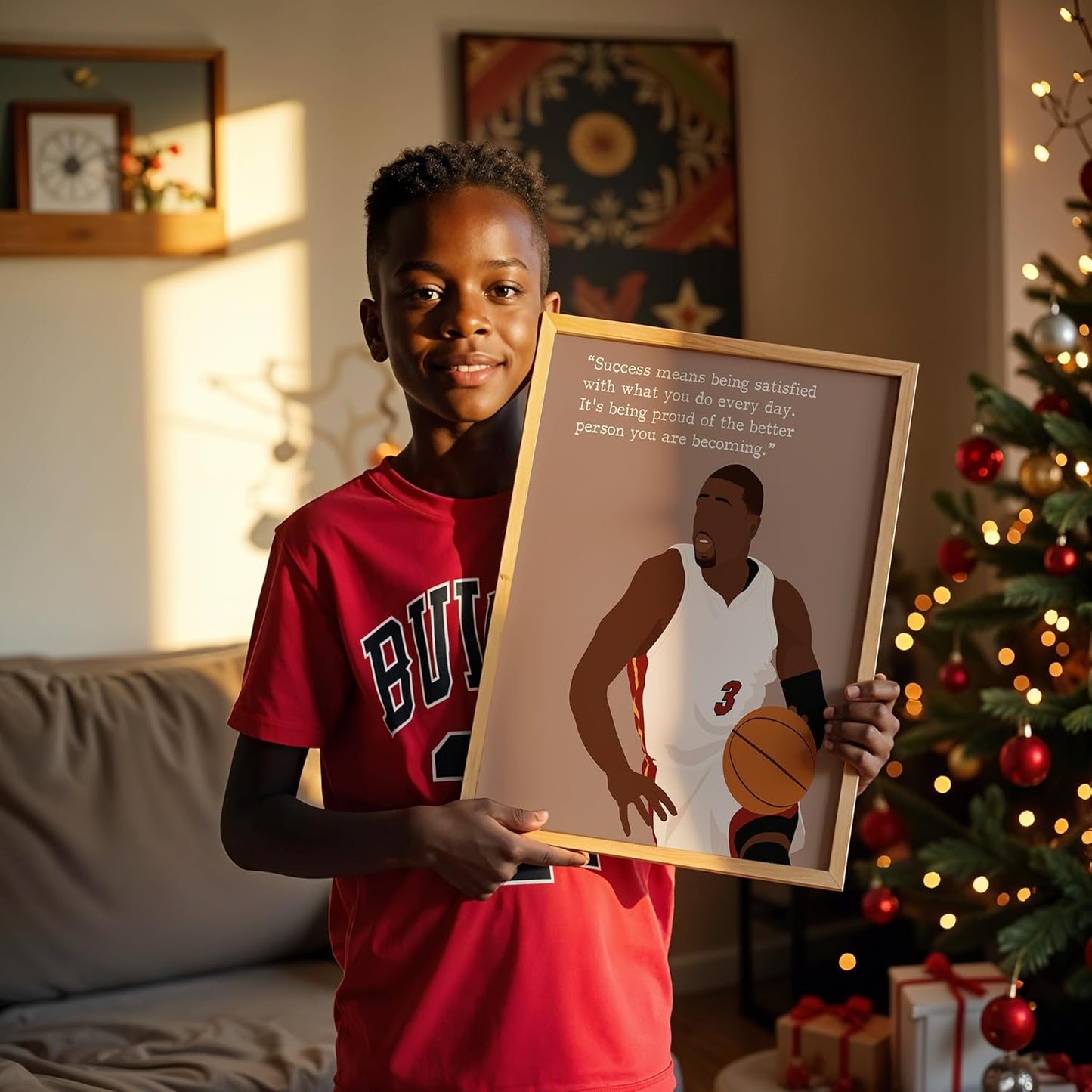 LOLUIS Motivational Basketball Superstar Hand-Drawn Artwork Sport Quote Wall Art Decorations (Unframed 16"x20", Basketball Player 11)