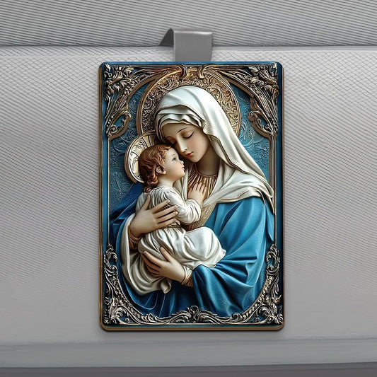 Jesuspirit Personalized Car Visor Clip – Guardian Angel Visor Clip, Our Lady of Guadalupe, Christian Car Accessories, New Driver & Religious Gifts (Mary and Jesus)
