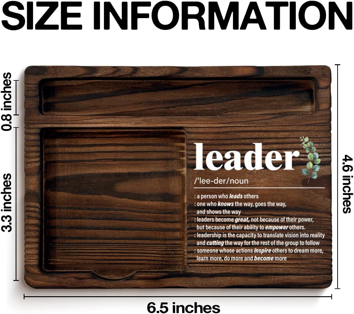 Leadership Gifts for Women Men, Appreciation Gifts for Leader Boss Mentor Manager, Leader Definition Sticky Note Holder Office Home Decor