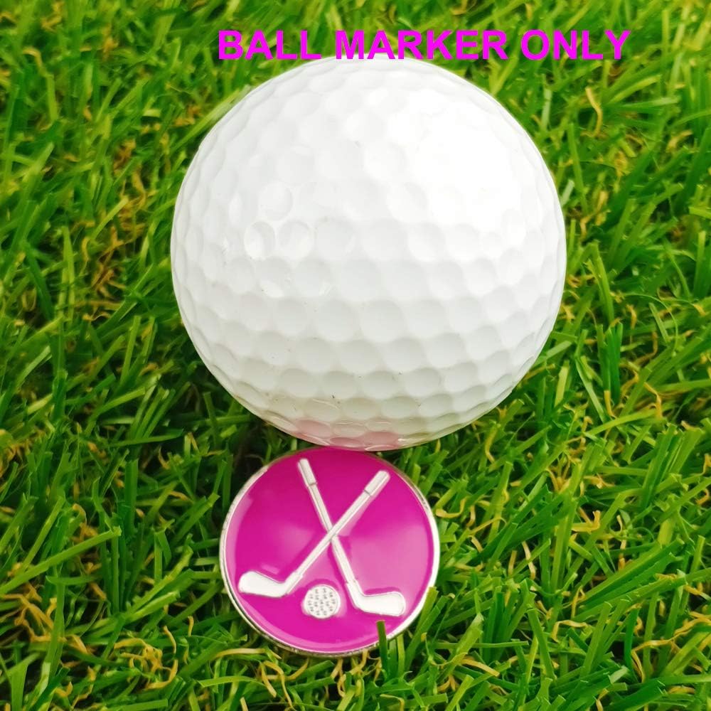 Golf Ball Markers Assorted Patterns Value Pack of 12 Golf Gifts, Golf Cap Clips and Divot Repair Tools Parter Accessories Sets for Men Women Golfer (Golf Club Ball Markers)