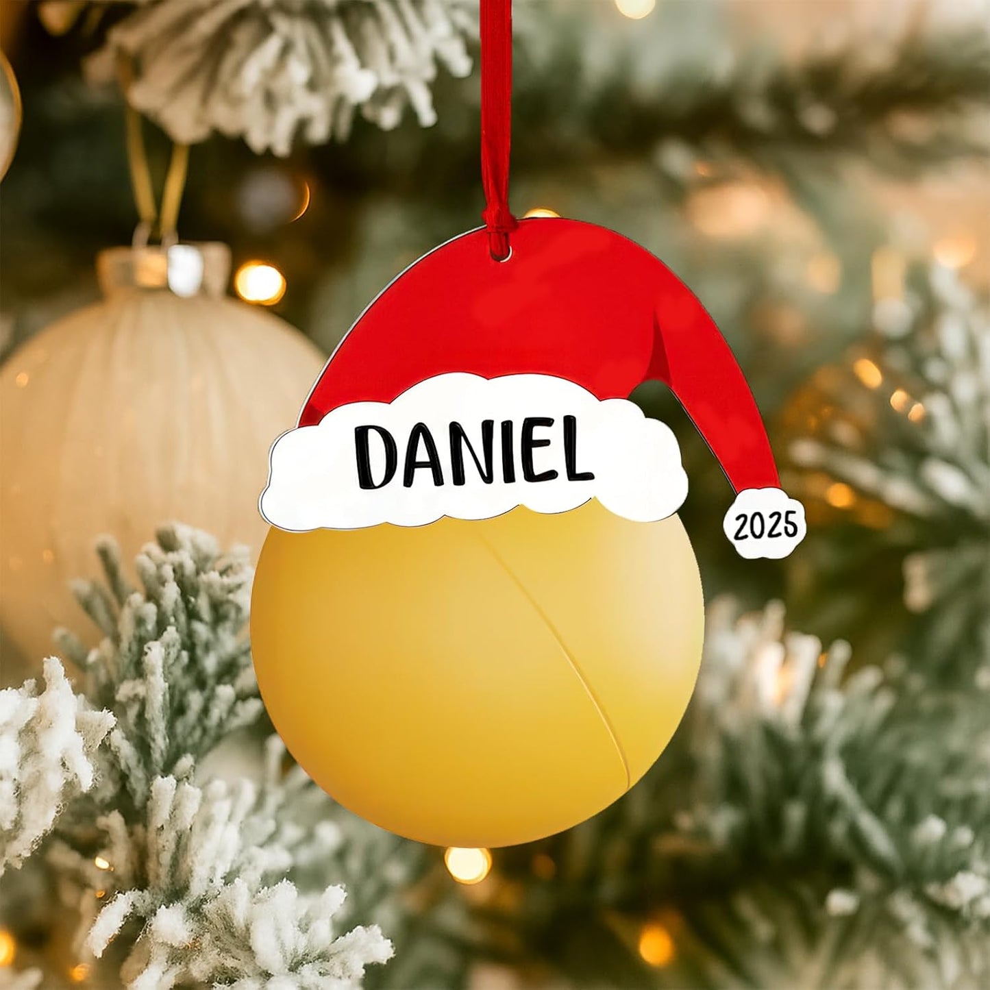 Personalized Ping Pong Christmas Ornament 2025, Christmas Ping Pong Balls Ornaments with Name, Team Ornament, Custom Coach Gift, Hanging Decor, Gifts for Sports Lovers Boys, Xmas Gift 2025