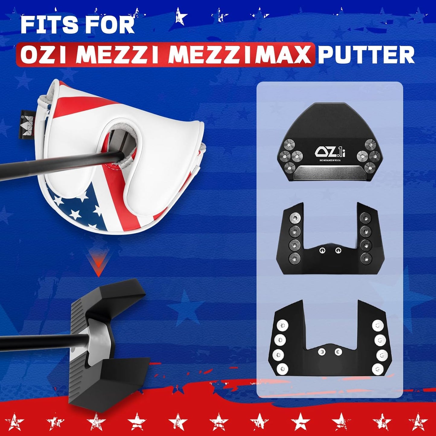 CRAFTSMAN GOLF USA America Mallet Blade Putter Cover Headcover for Scotty Cameron Odyssey LAB