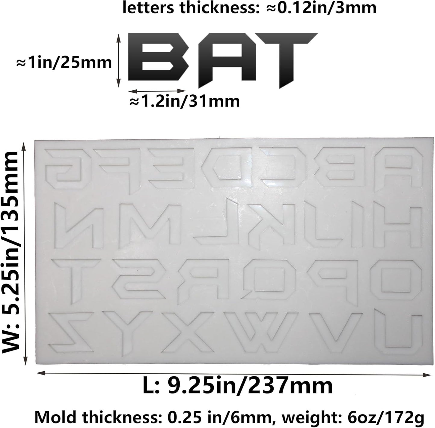 Stylish English Alphabets/Letters & Numbers Silicone Molds For Fondant Cake, Gum paste, Chocolate, DIY Cake Decorations (Angular)