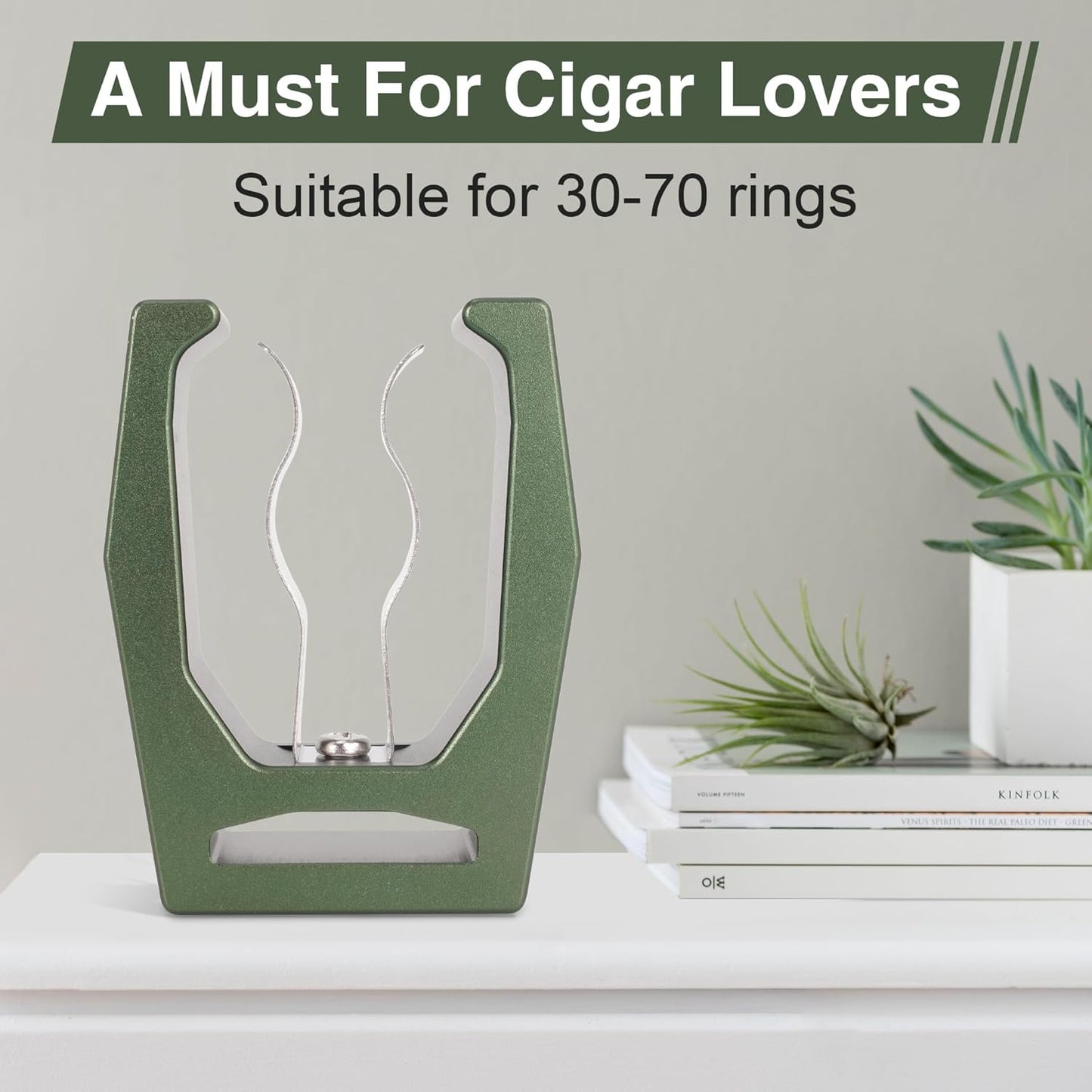 JIAYAN Magnetic Holder for Golf Cart Aluminum Alloy & Stainless Steel Clip Equip with Loop Strap Fit for Golfing, Fishing, Grilling, Camping Golf Accessory for Golf Lovers (Green)