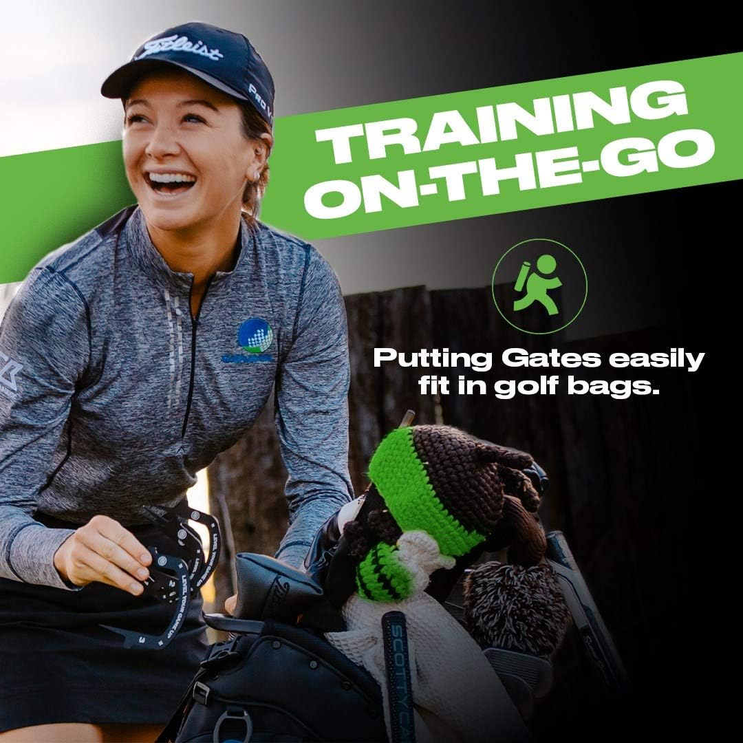 Back 2 Basics Putting Gates Set – Golf Putting Aid for Alignment & Accuracy – Gate Putting Green & Golf Putting Mat Trainer - Gate Putter Training Aid for Putting Green