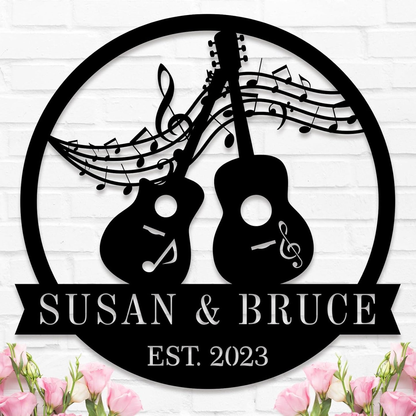 Custom Guitar Sign, Musician Gifts,Personalized Metal Guitar Sign,Guitar Lovers Gifts,Custom Guitar Decor