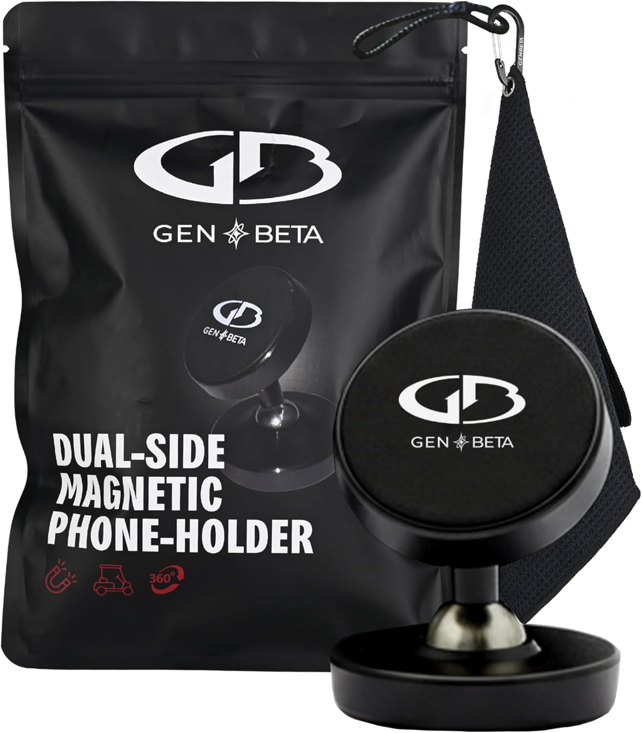 Golf Cart Phone Holder with Golf Towel Included - Golfing Accessories for Men the best Gifts for Golfers, Towel with Clip, Phone Magnet Mount, Club Car Accessories for EZGO, Yamaha, Evolution Club Car