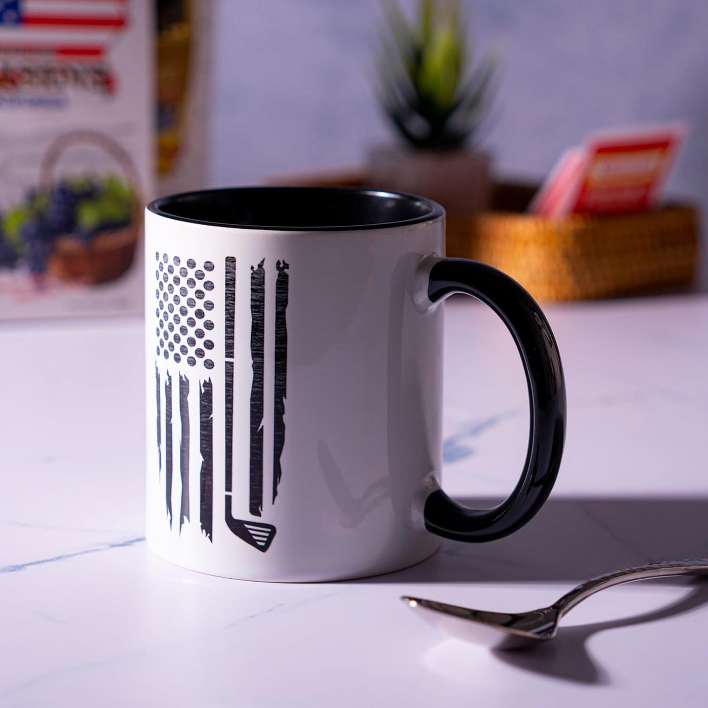 decorluxes Golf Gifts for Dad 11oz Ceramic Mug, Best Dad by Par Mug, Funny Golf Gift for Men, Husband, Gifts for Father’s Day, Birthday (Design 1)