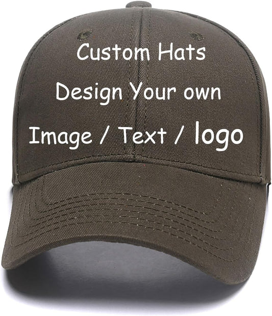 Custom Hats Design Your Own Logo Adjustable Baseball Caps for Running Workouts Personalized Dad Hats Fashion Sports Cap