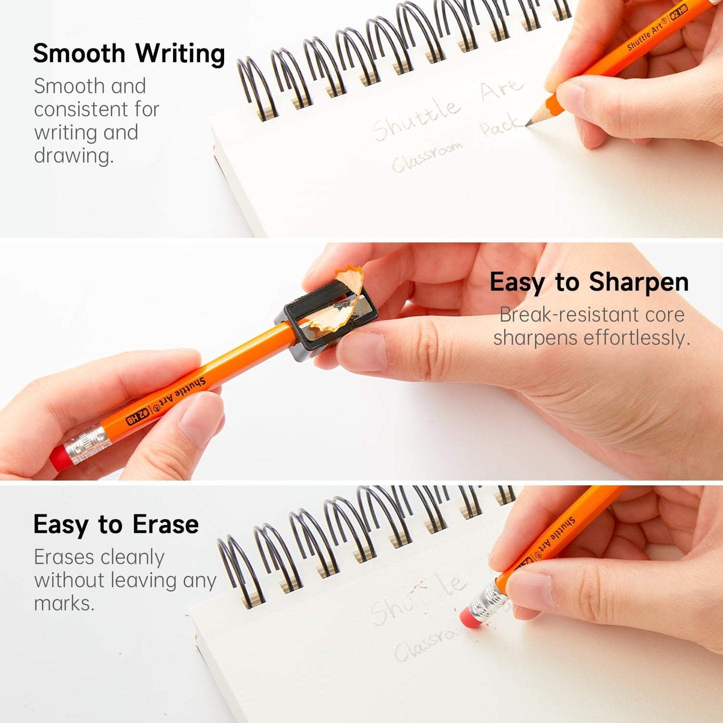 Shuttle Art 200 Pack Golf Pencils With Erasers, #2 HB Pencils Bulk, 3.5” Mini Pencil, Pre-Sharpened Small Pencil for Kids Teachers Classroom Games, Back to School Supplies