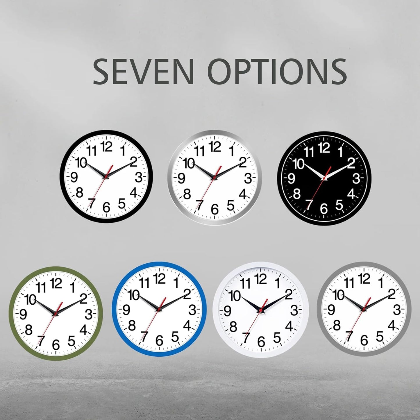 Wall Clock Modern 8 Inch Battery Operated Silent Non Ticking Small Analog Clock Decorative for Bedroom Kitchen Bathroom Office Home