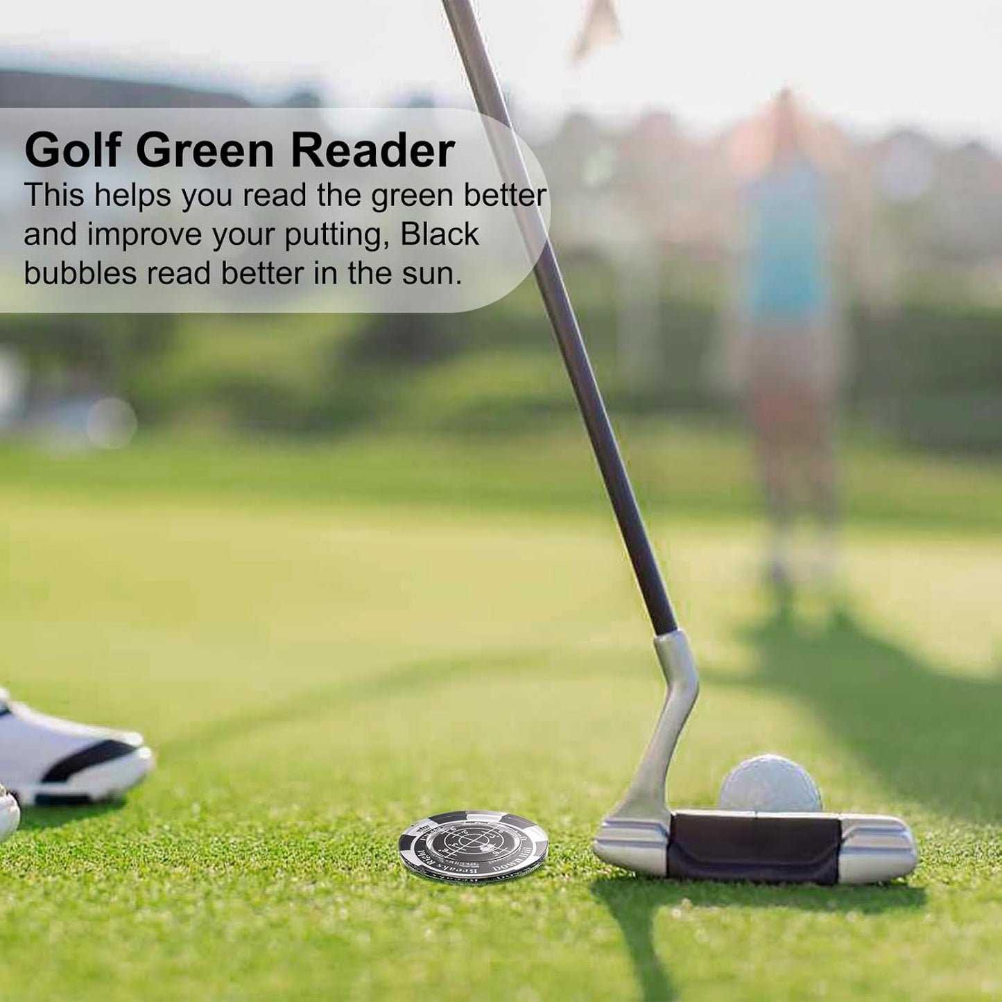 1 Pack 360° Triple Line Golf Ball Marker，Golf Ball Line Marker Tool，Golf Ball Marker Stencil，Alignment Ball Marker，Golf Accessories