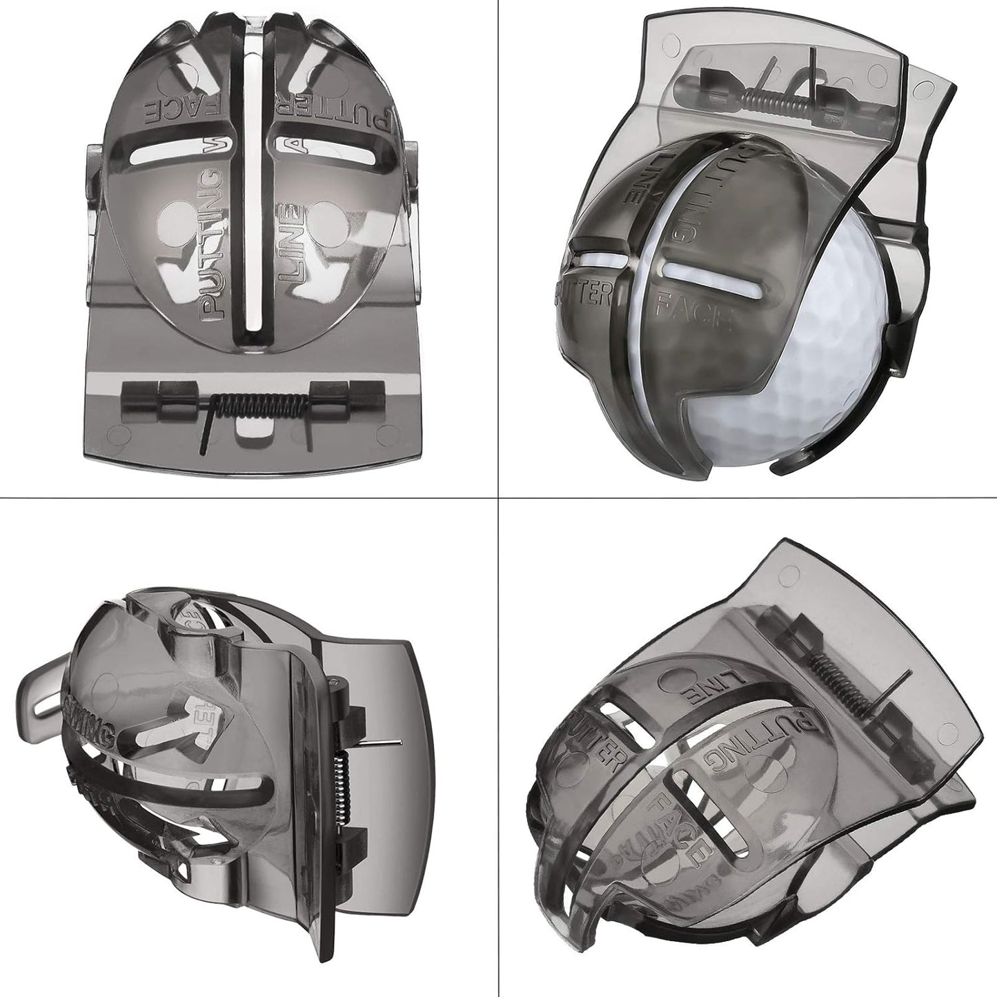 WILLBOND 2 Pieces Golf Ball Line Marker Tool Marking Alignment Putting Tool and 2 Pieces Golf Ball Marker Pen, 4 Pcs Totally