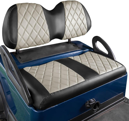 NOKINS Golf Cart Diamond Seat Covers Kit, Fit for Club Car Precedent OEM Standard Front Seat Cushion, Golf Cart Vinyl Seat Cover, No Nails Required