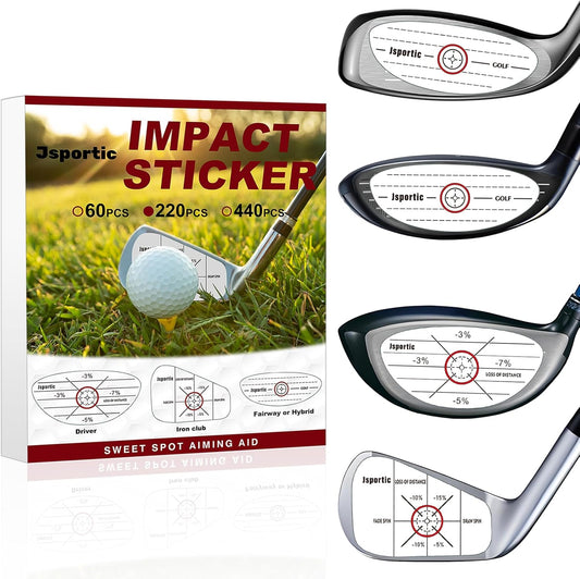 Golf Impact Tape Clear Golf Club Stickers for Accurate Ball Striking Sticky Golf Pro Club Sweet Spot Analysis Improves Skills Quality Training Aid for Golf Beginners and Fans