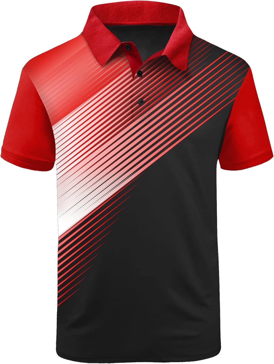 SCODI Mens Golf Shirt Moisture Wicking Performance Sport Short Sleeve Print Golf Polo Shirts for Men