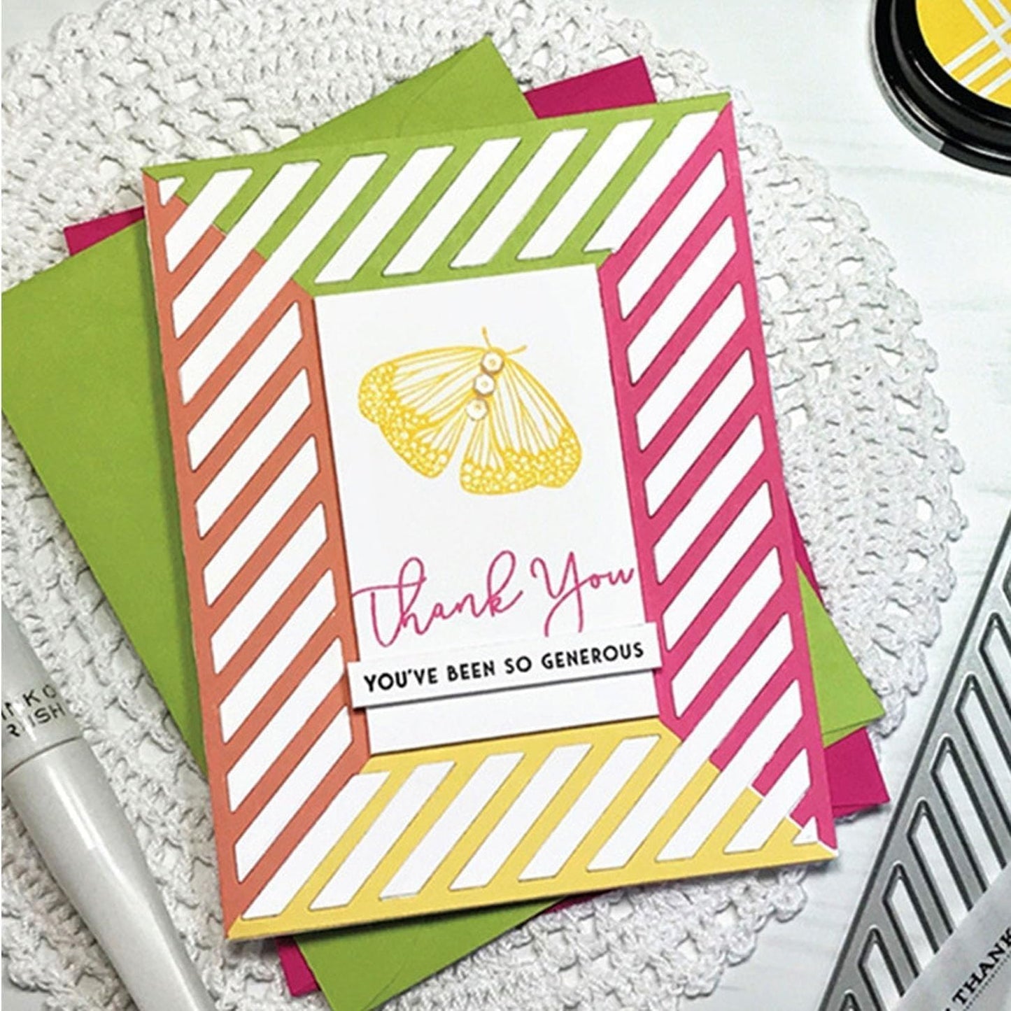 Lapoo Cutting Die for Scrapbooking, 3D Backgrounds Frame New Cutting Dies DIY Album Card Making Decor Paper Craft Metal Die Cuts Party Decorations (Bevel Frame 4.4 x 5.6 in)