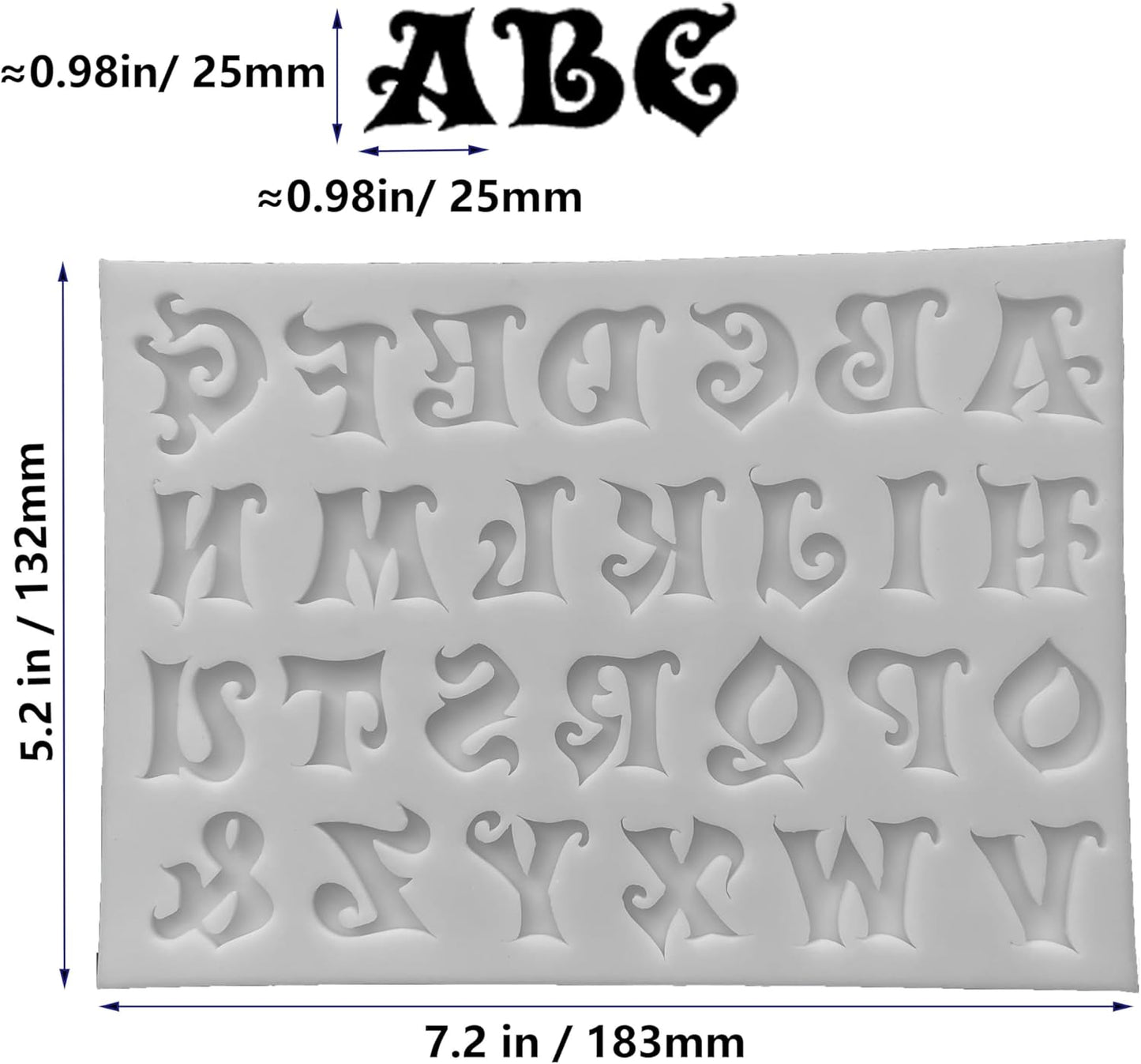 3-Piece Halloween Silicone Mold Set: Carousel Curly Letters & Numbers for Various Crafts - Perfect for Fondant Cakes, Chocolate, Resin, Gumpaste & DIY Creations