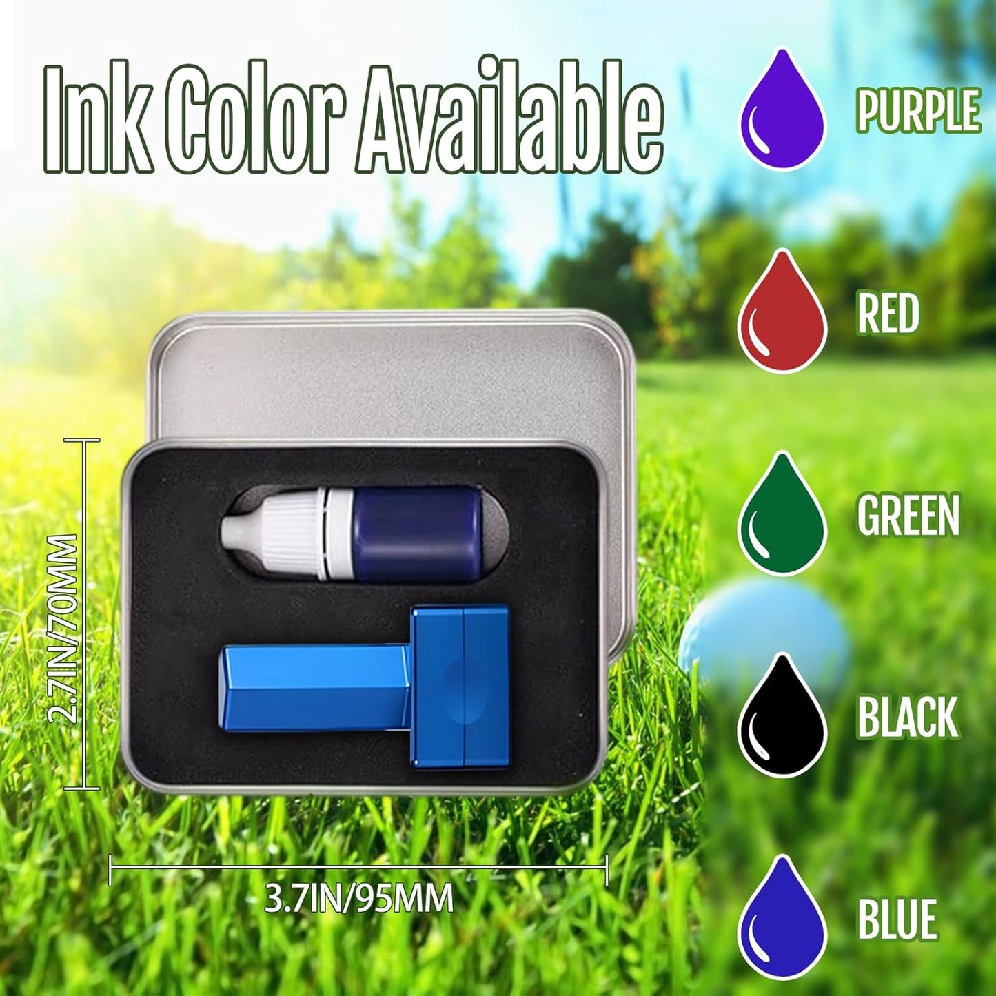 Personalized Custom Golf Ball Stamp Markers with Ink Customized Logo Monogram Name Golf Ball Stamper for Golfer Husband Boyfriend Dad Gift Reusable Your Own Golf Ball Stamps