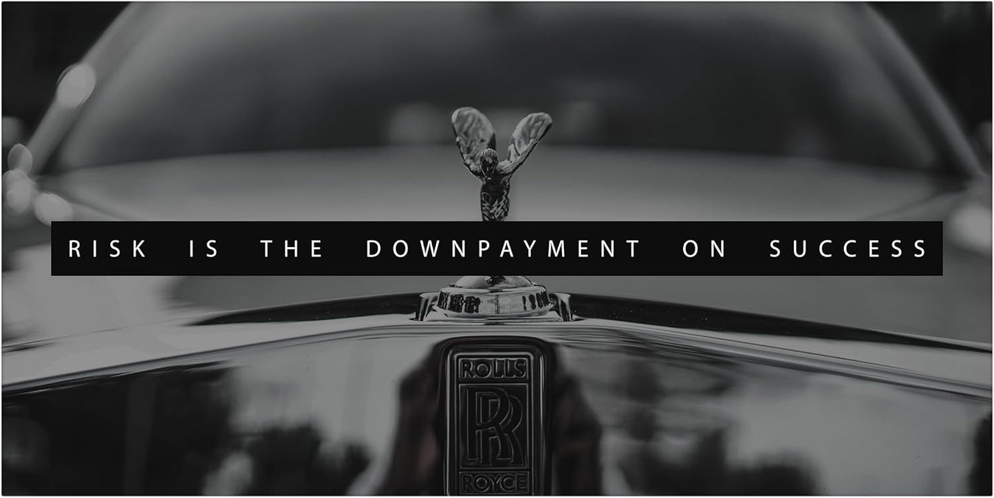 Motivational Wall Art for Office, Super Car Art Canvas, Inspirational Automotive Decor for Rolls Royce Sportscar Lovers, Motivational Wall Decor for Office and Home, Inspiring Car Poster (8 x 8 in)