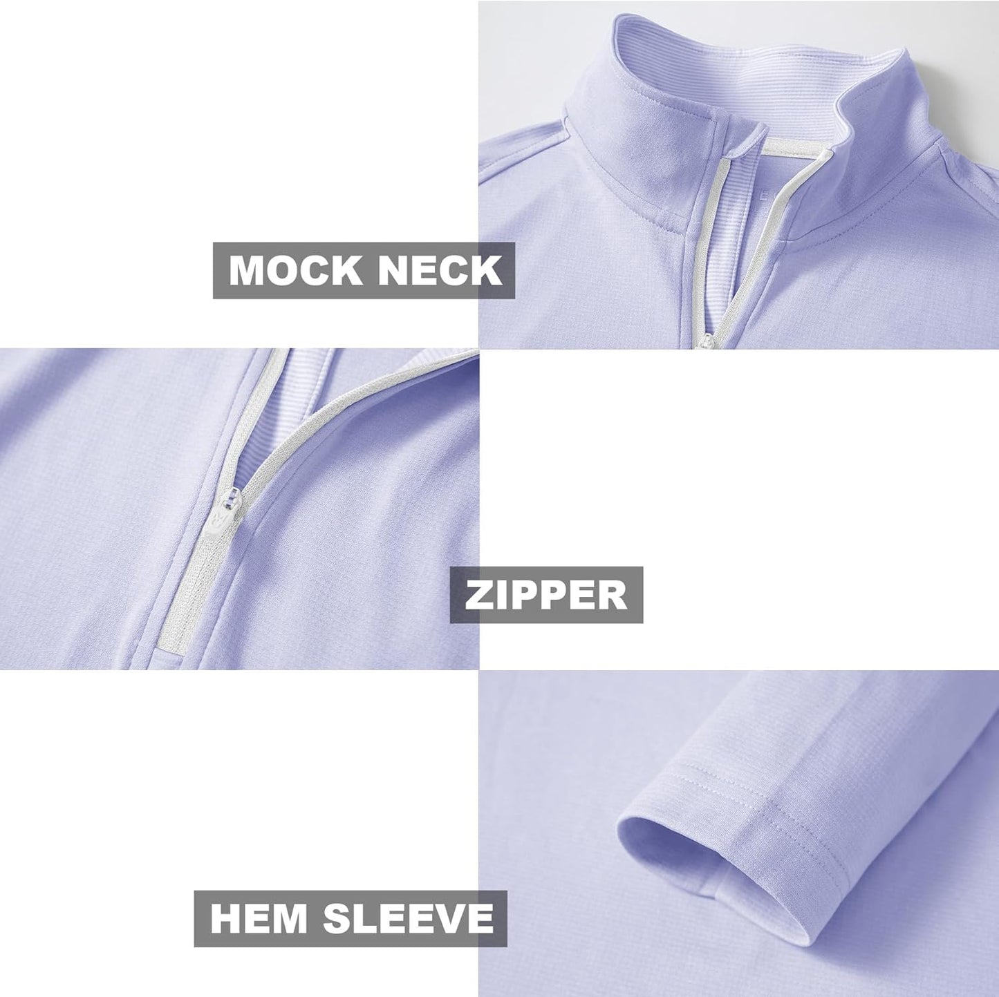 M MAELREG Quarter Zip Golf Pullover Men Dry Fit Long Sleeve Performance Wicking Mock Neck 1/4 Zip Pullover Mens Sweatshirt