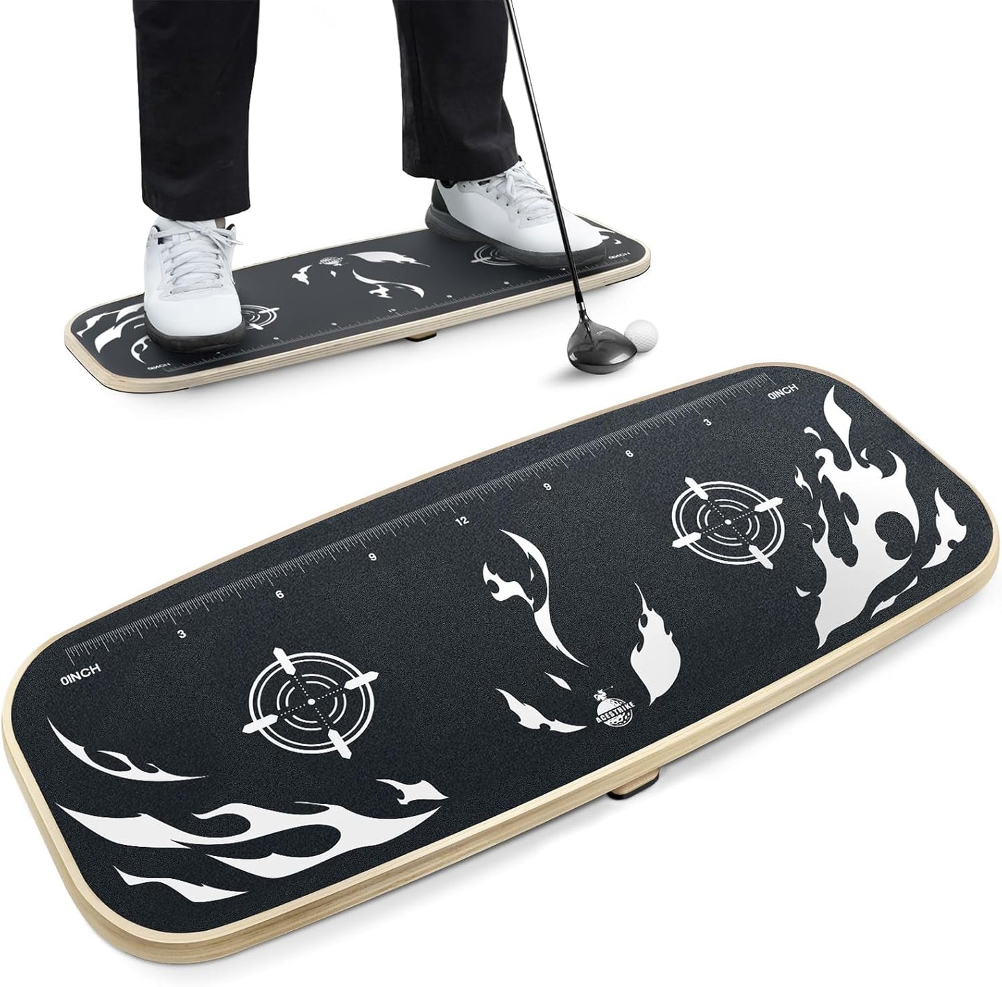 Golf Pressure Plate, Gravity Transfer Board Training Aid to Weight Shift Golf Training Aid for Indoor Practice, Golf Swing Speed Trainer for Beginners Correct Swing Sequence Tempo