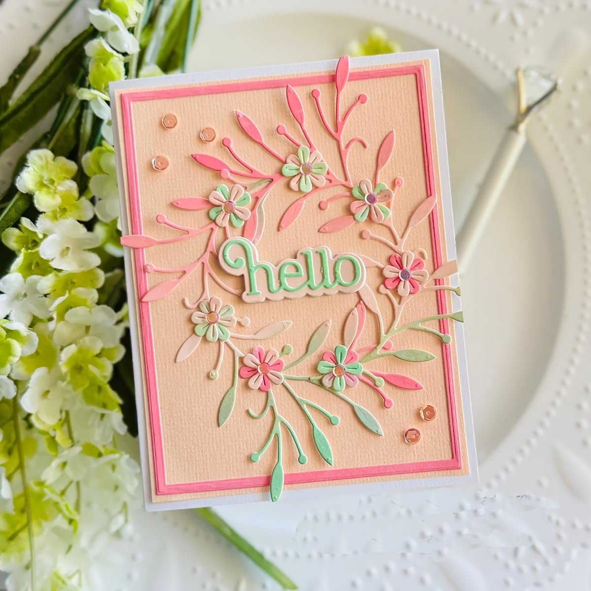 Flowers Metal Cutting Die for Scrapbooking - Cut Stencils for DIY Scrapbook Photo Album Decorative Paper Card, Card Making Supplies, Stencils & Crafting Die Cut (Narcissus 4.3 x 3 in)